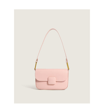 Small Square Crossbody Messenger Bag - Versatile PU Leather Shoulder Bag