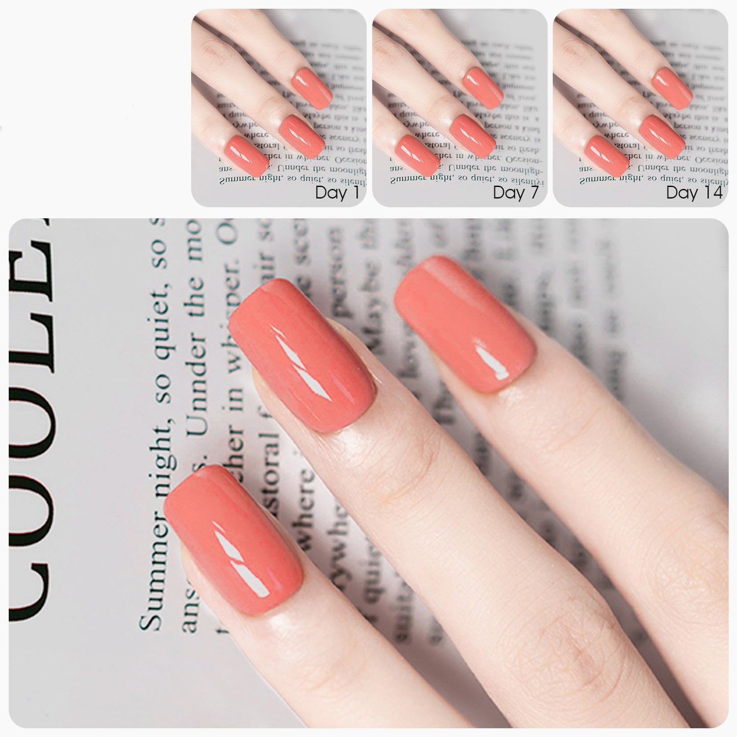 Enhanced Nail Polish Gel - Long-Lasting Light Therapy Formula