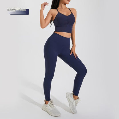 Women's Yoga Sports Bra and Leggings Set - Breathable Activewear