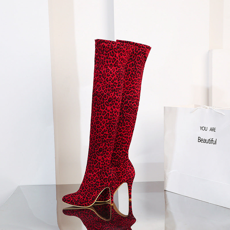 Women's Over-the-Knee Stiletto Boots - Pointed Toe High Heel Fashion Boots