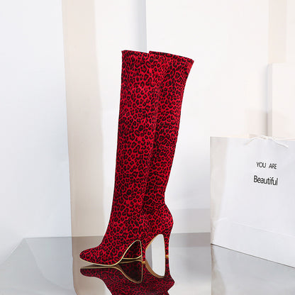 Women's Over-the-Knee Stiletto Boots - Pointed Toe High Heel Fashion Boots