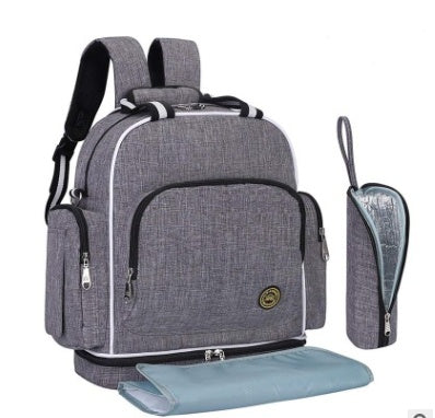 Multi-Function Diaper Bag Backpack - 3-Way Convertible Oxford Cloth