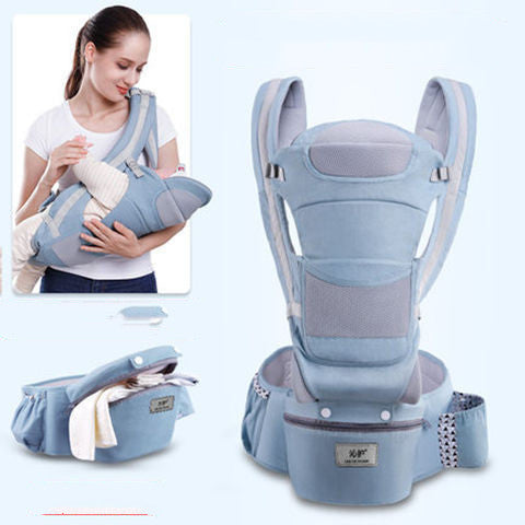 3-in-1 Ergonomic Baby Carrier with Hip Seat - Multi-Position Infant Sling