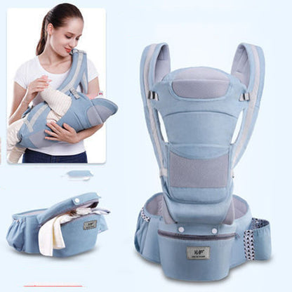 3-in-1 Ergonomic Baby Carrier with Hip Seat - Multi-Position Infant Sling