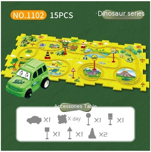 DIY Electric Track Puzzle - Automatic Rail Car Building Set for Kids Educational Play