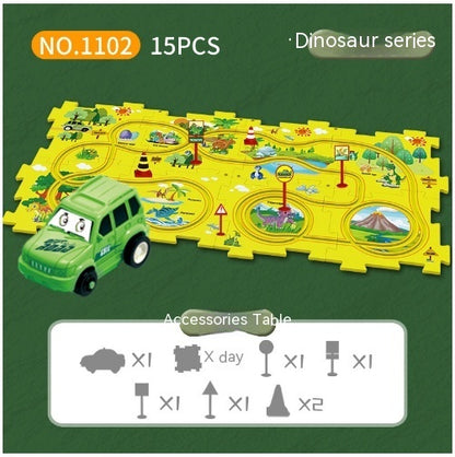 DIY Electric Track Puzzle - Automatic Rail Car Building Set for Kids Educational Play