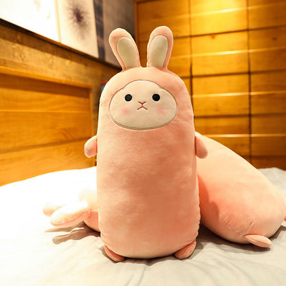 Cherry Blossom Rabbit Plush Pillow Doll – Soft Stuffed Toy