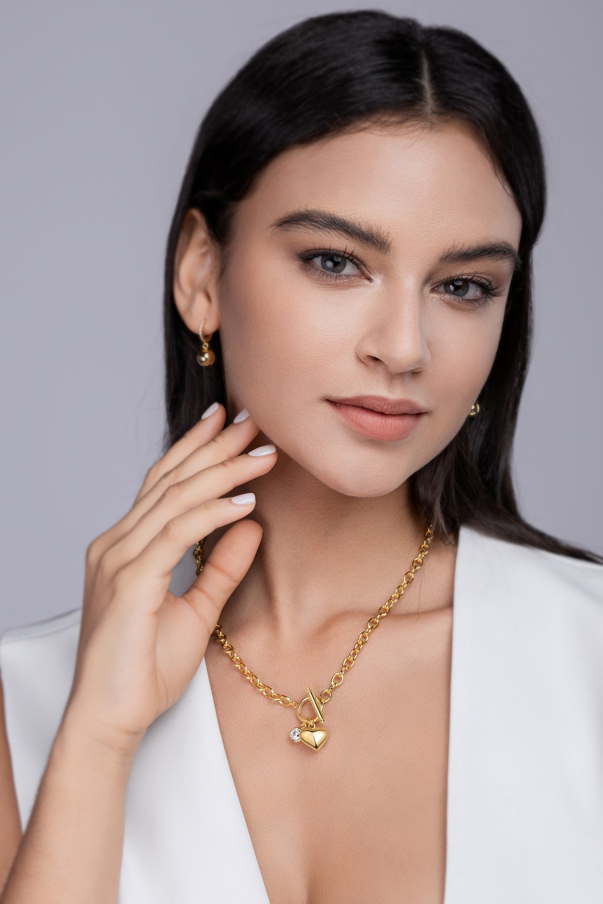 Meteor Wish Necklace Pendant Set with 1 Carat Moissanite - S925 Silver Plated with Gold