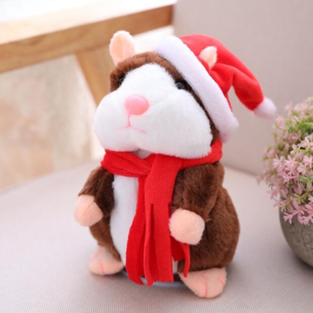 Talking Hamster Plush Toy - Voice Repeating Interactive Stuffed Animal for Kids