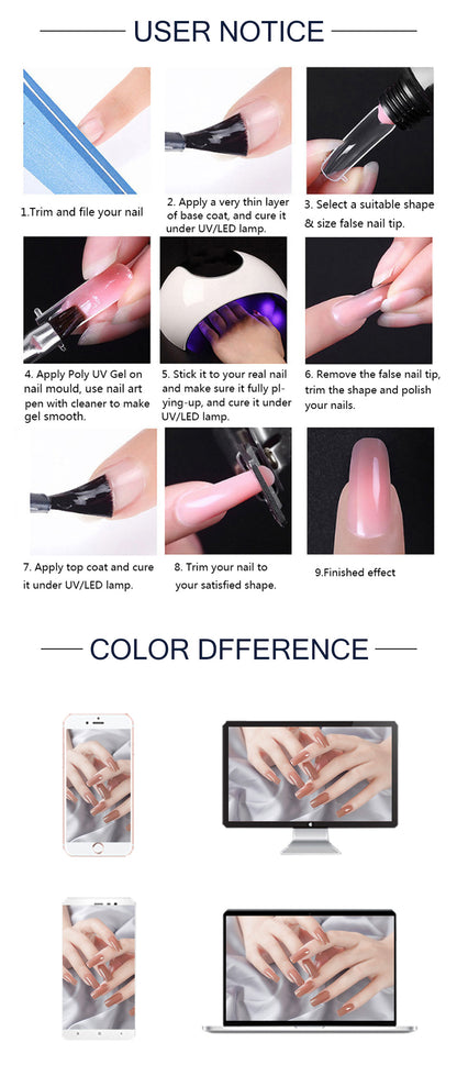 Crystal Nail Extension Tool Set - Professional Resin Glue Application Kit