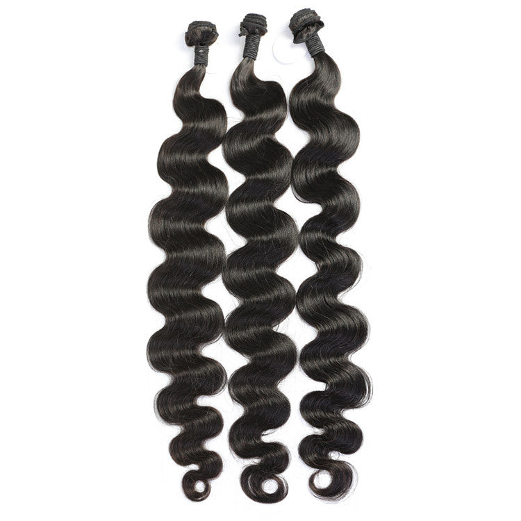 Brazilian Virgin Hair Body Wave Wig - 26 Inch Natural Black Human Hair