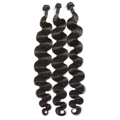 Brazilian Virgin Hair Body Wave Wig - 26 Inch Natural Black Human Hair