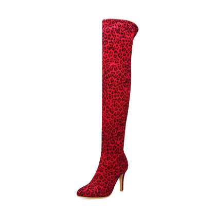 Women's Over-the-Knee Stiletto Boots - Pointed Toe High Heel Fashion Boots