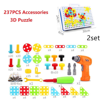 Creative Drill & Screw Building Blocks Set - Educational STEM Toy for Kids 3+