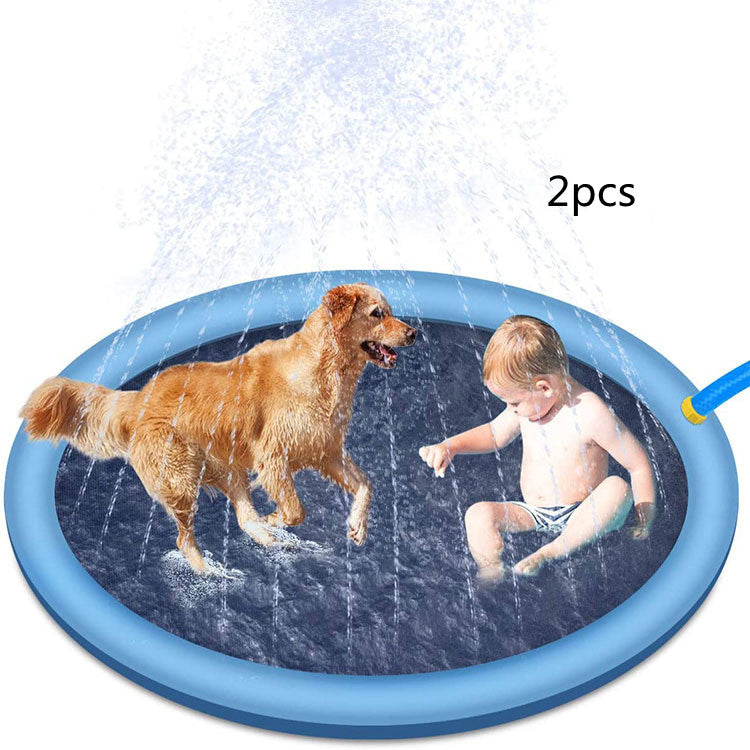 Inflatable Splash Pad for Kids and Pets - 150cm PVC Water Play Mat