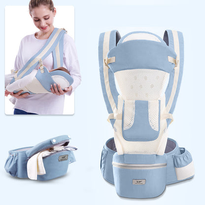 3-in-1 Ergonomic Baby Carrier with Hip Seat - Multi-Position Infant Sling
