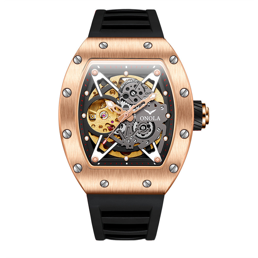 Men's Automatic Mechanical Watch | Silicone Band | 43.5mm | 30m Water Resistant | 13 Colorways