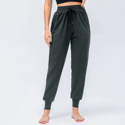 Women's Drawstring Hiking Pants - Breathable Polyester Outdoor Trousers