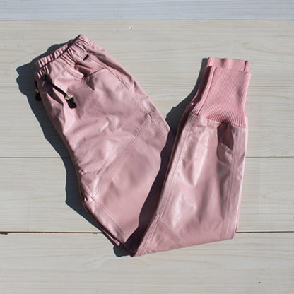 Women's Genuine Sheepskin Leather Baggy Trousers - Street Style