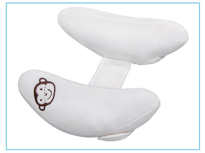 Baby Head-Shaped Banana Pillow - Soft Polyester Infant Support Cushion
