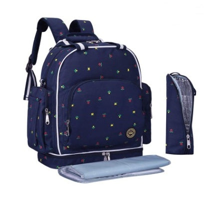 Multi-Function Diaper Bag Backpack - 3-Way Convertible Oxford Cloth