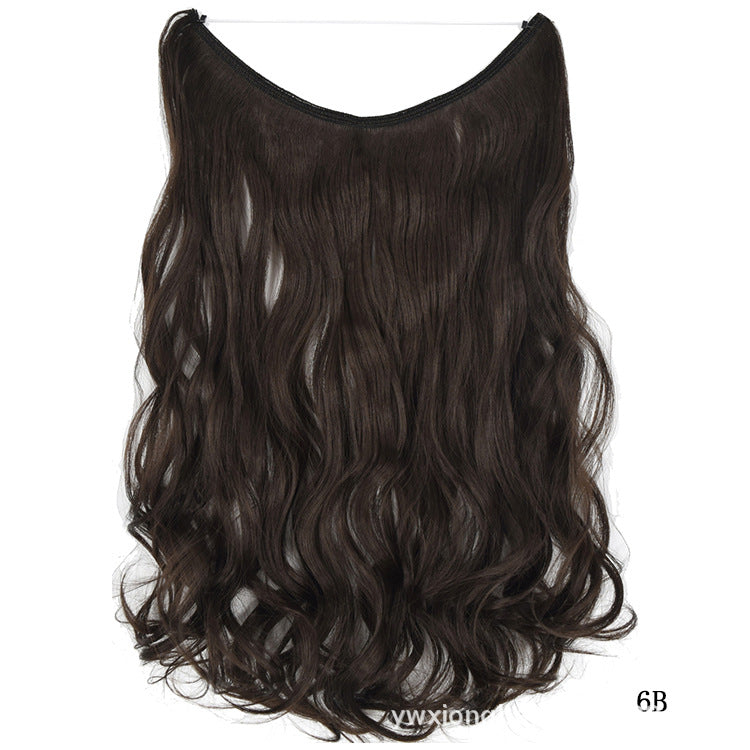 22" Invisible Wire Hair Extensions - No Clips Secret Fish Line Synthetic Hairpiece