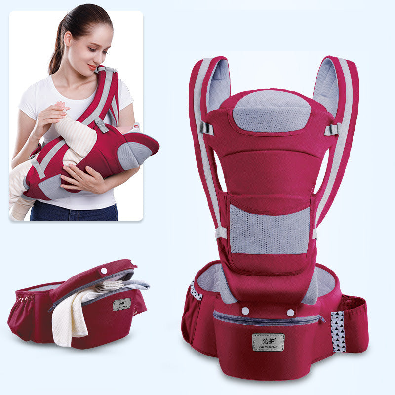 3-in-1 Ergonomic Baby Carrier with Hip Seat - Multi-Position Infant Sling