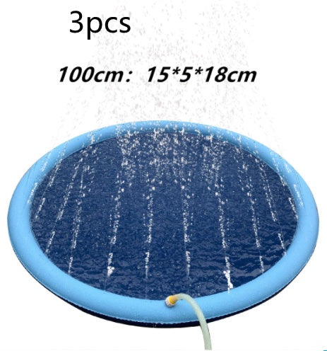 Inflatable Splash Pad for Kids and Pets - 150cm PVC Water Play Mat