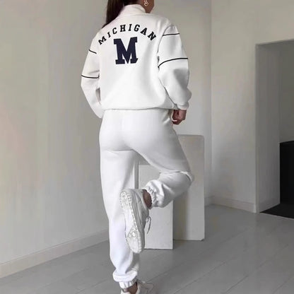 Women's 2 Piece Lounge Set - Pullover Sweatshirt & Sweatpants