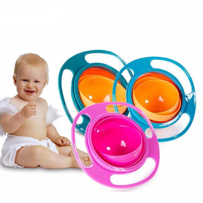 360° Rotating Spill-Proof Baby Bowl - Universal No-Mess Feeding Dish