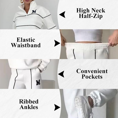 Women's 2 Piece Lounge Set - Pullover Sweatshirt & Sweatpants