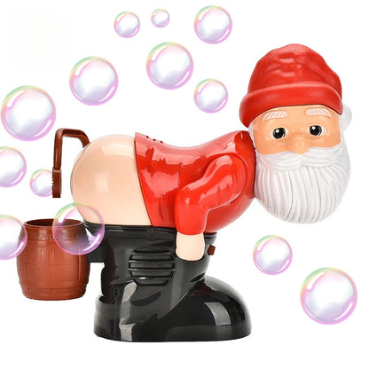 Santa Claus Bubble Machine - Electric with Music & Lights for Kids Christmas Fun