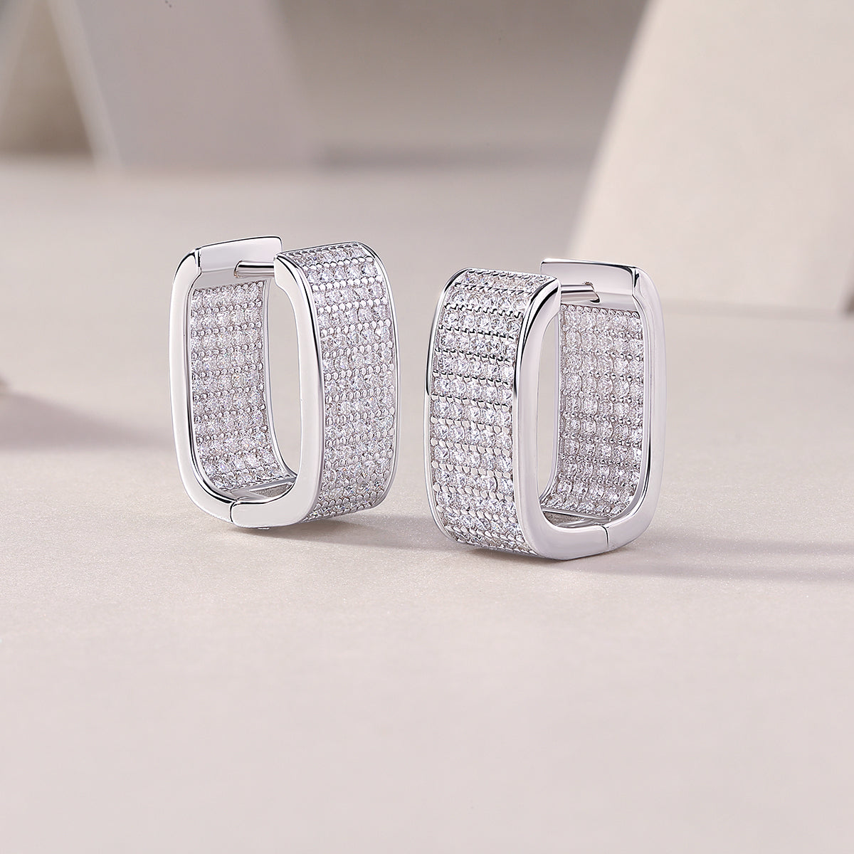 Moissanite Stud Earrings - S925 Silver Platinum-Plated with GRA Certificate