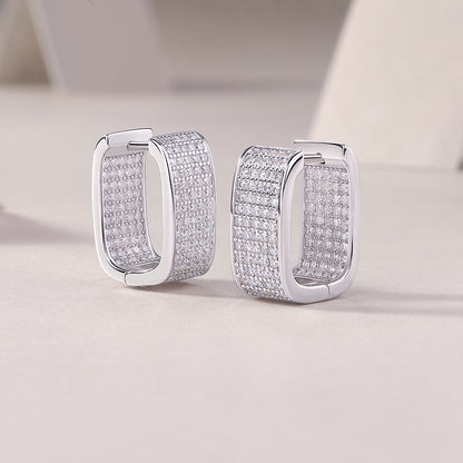 Moissanite Stud Earrings - S925 Silver Platinum-Plated with GRA Certificate