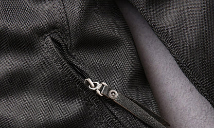 Men's Genuine Leather Motorcycle Jacket - Cowhide Stand Collar Slim Fit