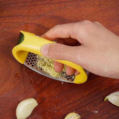 Stainless Steel Garlic Press - 304 Stainless Steel Manual Garlic Crusher