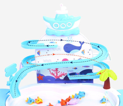 Electric Fishing Puzzle Toy - Musical Water Play Table for Kids Early Education