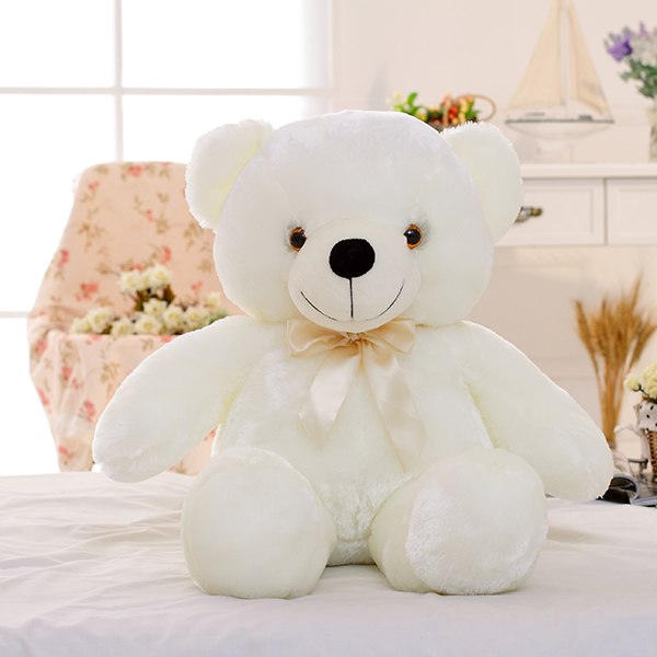 LED Light-Up Teddy Bear - Color-Changing Plush Toy with 7 Glowing Colors