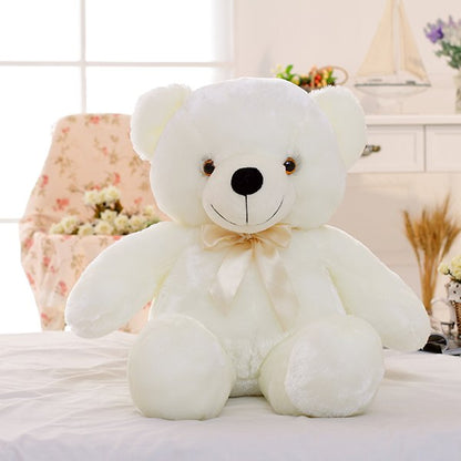 LED Light-Up Teddy Bear - Color-Changing Plush Toy with 7 Glowing Colors