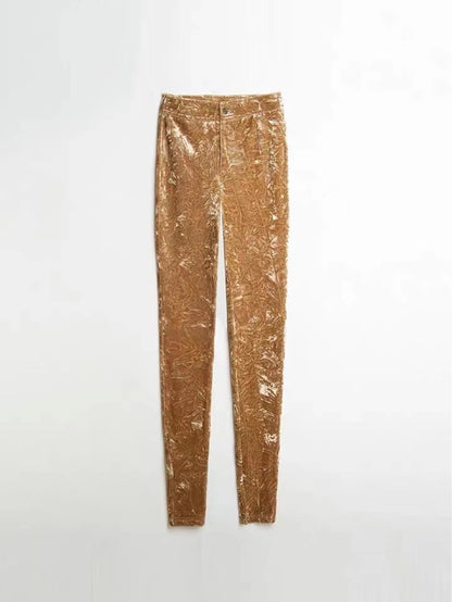 High Waist Elastic Slim Trousers - Women's Narrow Feet Pencil Pants