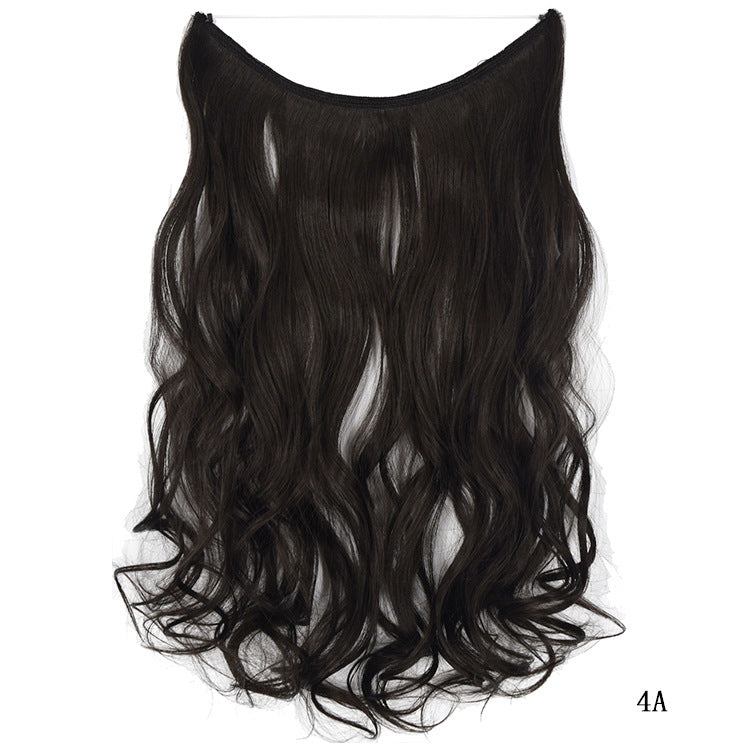 22" Invisible Wire Hair Extensions - No Clips Secret Fish Line Synthetic Hairpiece