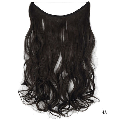 22" Invisible Wire Hair Extensions - No Clips Secret Fish Line Synthetic Hairpiece