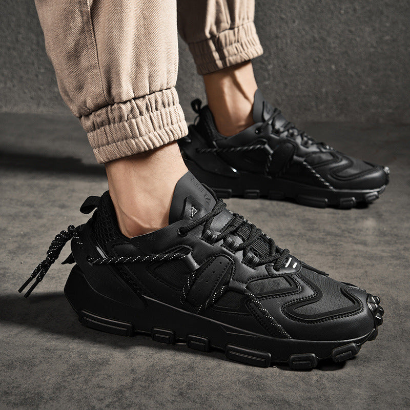 Platform Sports Running Shoes | Multi-Material Splicing Upper | PU Sole | Unisex Sizes 36–44