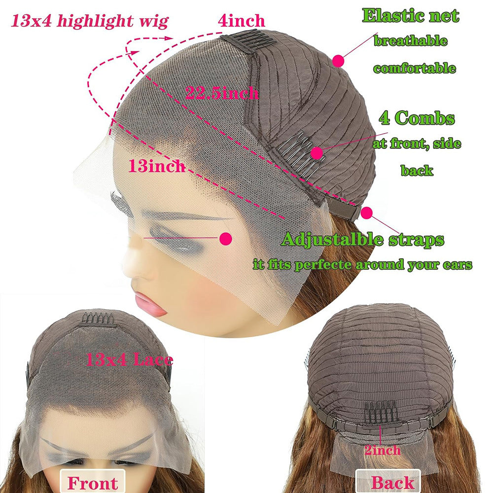 Long Straight Lace Front Human Hair Wig - Real Hair
