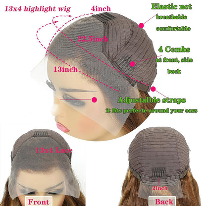 Long Straight Lace Front Human Hair Wig - Real Hair