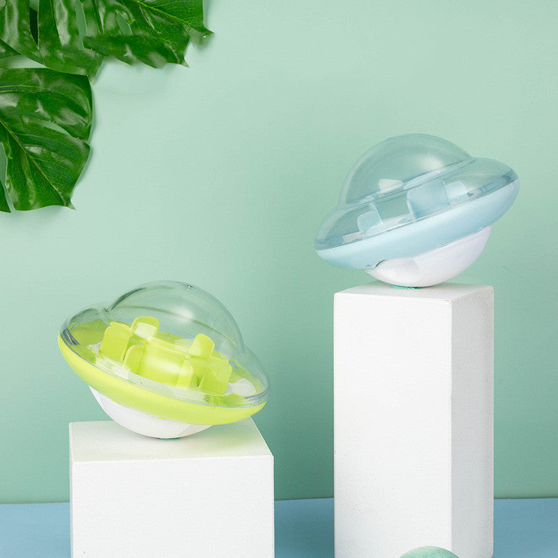 Pet Tumbler Treat Dispensing Ball Toy - Interactive Slow Feeder with Visual Cabin