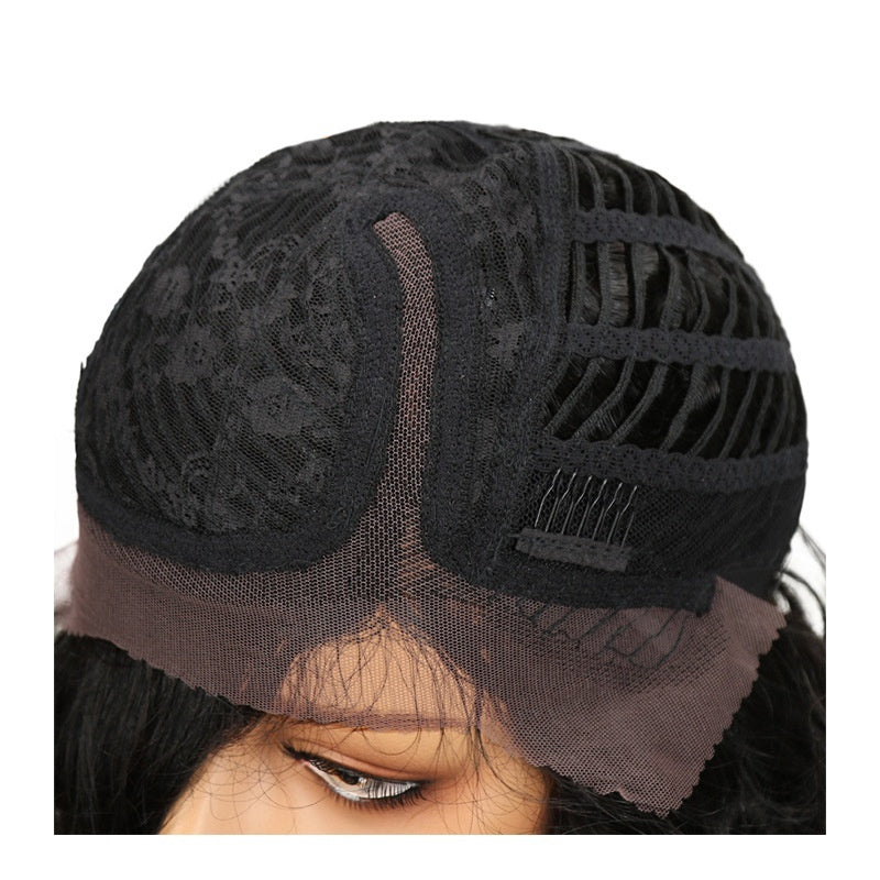 Women's Human Hair Lace Curly Wig - Natural Looking Headpiece