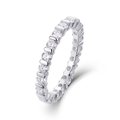 Starlight Love Moissanite Wedding Ring Set - S925 Silver Platinum Plated Engagement Ring