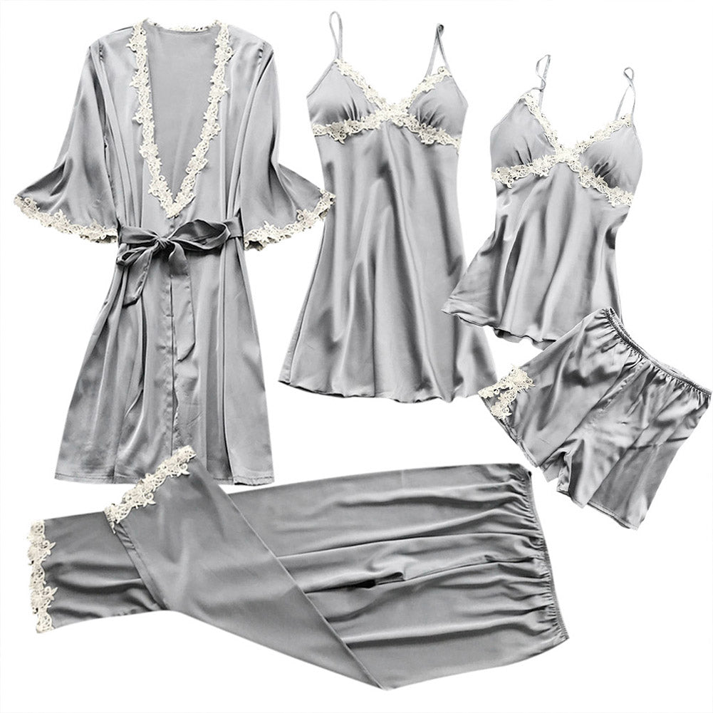 Women's Satin Bathrobe - Elegant Sleepwear Robe