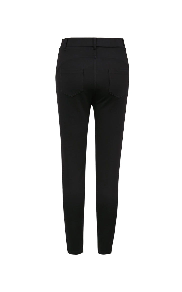Black Stretch Leggings - Thin Fitted Outer Wear Pants